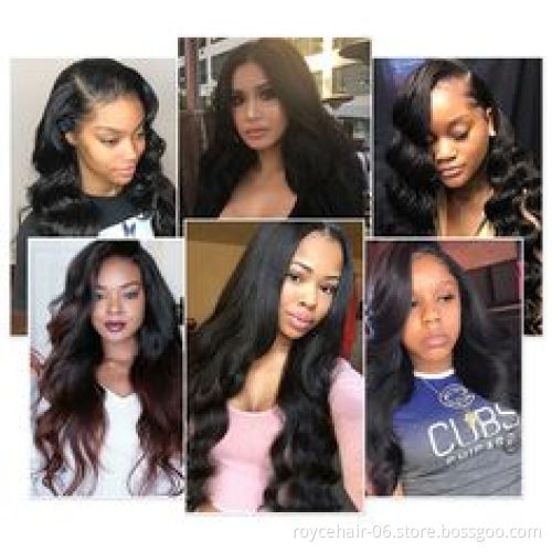 Wholesale Cuticle Aligned Peruvian Virgin Human Hair Body Wave 4x4 Transparent HD Lace Front Wigs With Baby Hair For Women